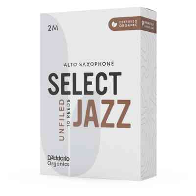 Тростина для саксофона D&apos;Addario Organic Select Jazz - Alto Sax Unfiled 2M - 10 Pack (ORRS10ASX2M) Вінниця