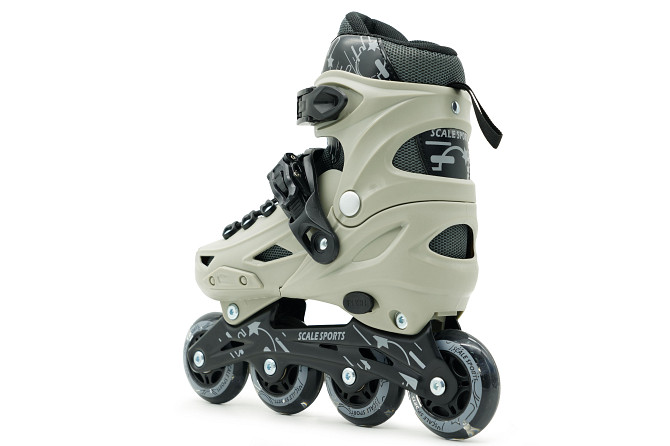 Детские ролики с мягкими полиуретановыми колесами Scale Sports LF605. Серый цвет. Размер 38-41 Одесса - изображение 6