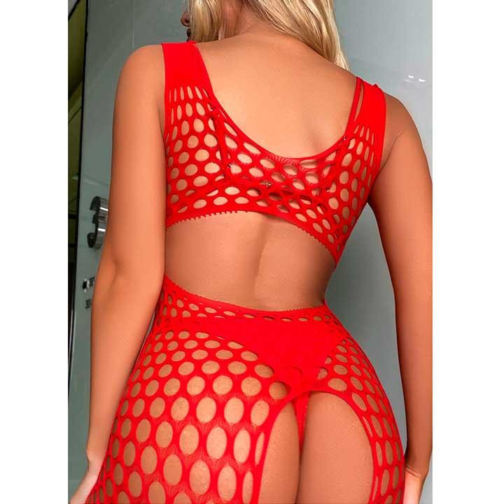 Сексуальный бодистокинг в сетку с открытым доступом - Черный - XS/S/М – Эротическое бельё Винница - изображение 3