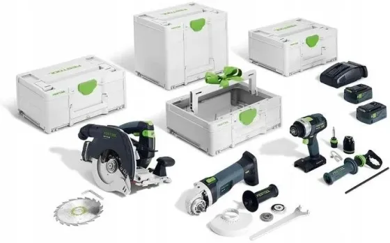 Zestaw akumulatorowy Festool: Pilarka HKC + Szlifierka AGC Шуруповерт TPC Київ