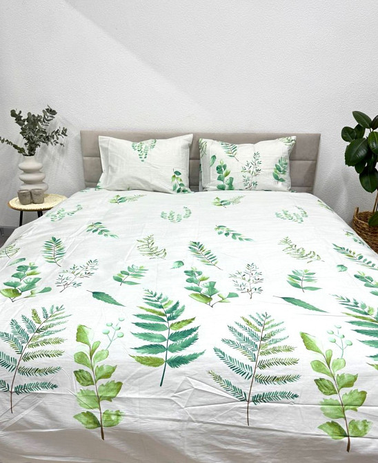 Ecotton Комплект постільної білизни Ecotton двоспальний 180х215 см Папороть біла (21204АВ) Коломия - фото 8