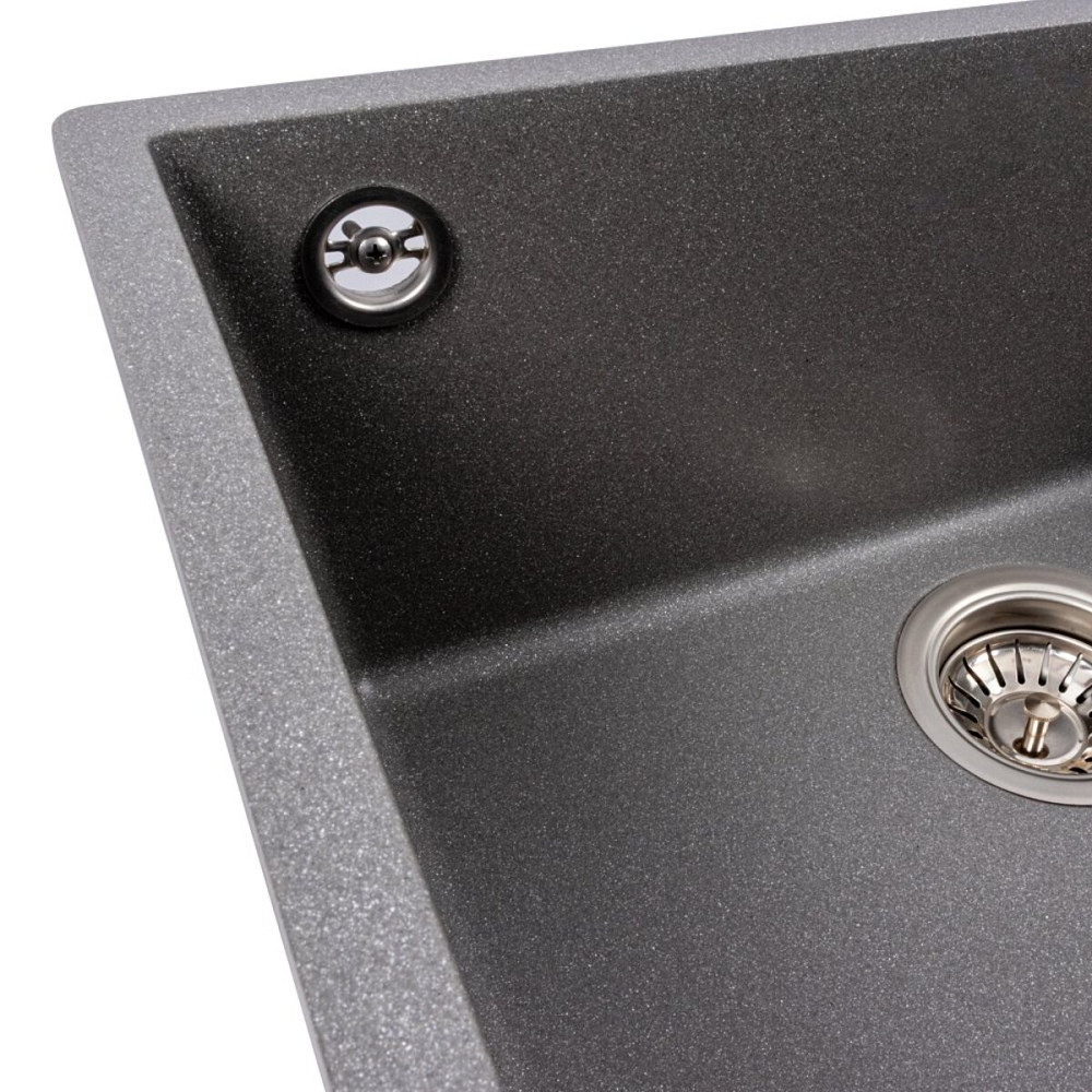 VALESO Гранітна мийка для кухні VALESO OASIS 5444 матова Сірий мусон Киев - изображение 4