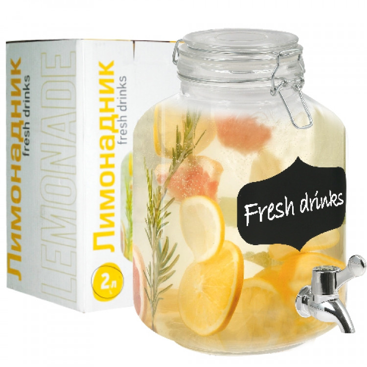 Лимонадник Банка с доской для надписей 2 л Винница - изображение 2