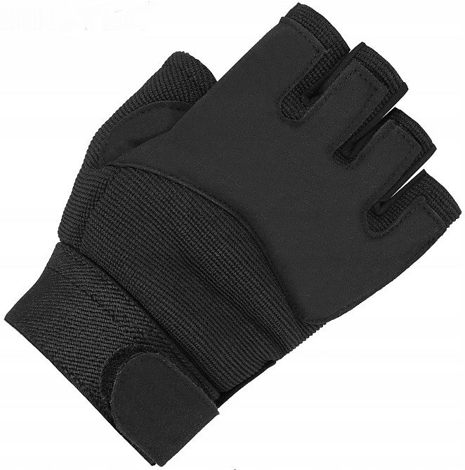 Тактичні Рукавички всесезонні без пальців з липучкою Mil-Tec від Sturm "Black" (12538502) Розмір L Нововолинськ - фото 4