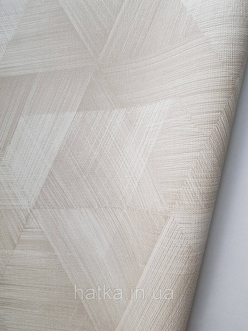 Шпалери метрові вінілові на флізеліні Sintra Vila геометрія фігури трикутники 3д світло-коричневі 535639 Київ - фото 1