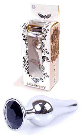 Анальна пробка Boss Series - Jewellery Silver BUTT PLUG Black, BS6400074 Sex Aura Київ