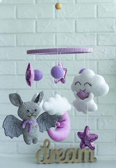 Мобіль на ліжечко WoollyFox «Фіолетові сни» Київ - фото 9