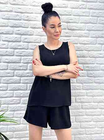 Літній костюм "Ender" оптом | Розпродаж моделі Чорний, 42-44 Київ