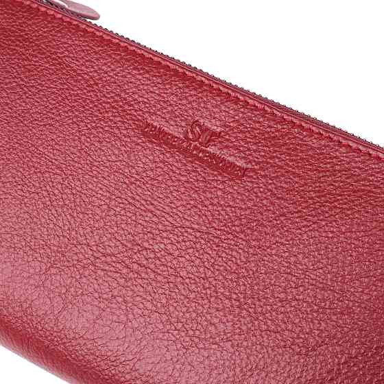 Кожаный кошелек на три отделения для женщин ST Leather 23108 Бордовый Киев