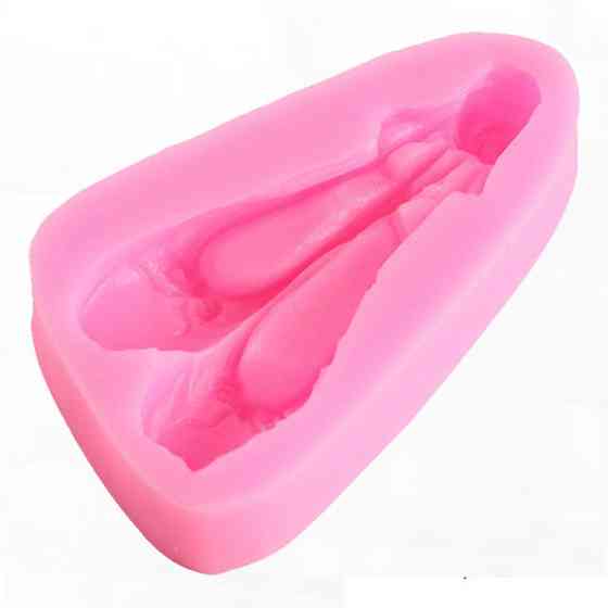 Молд силиконовый Пуанты 65 на 34 мм розовый Киев