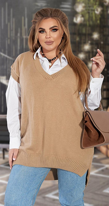 В'язана жилетка (48-54) Київ - фото 2