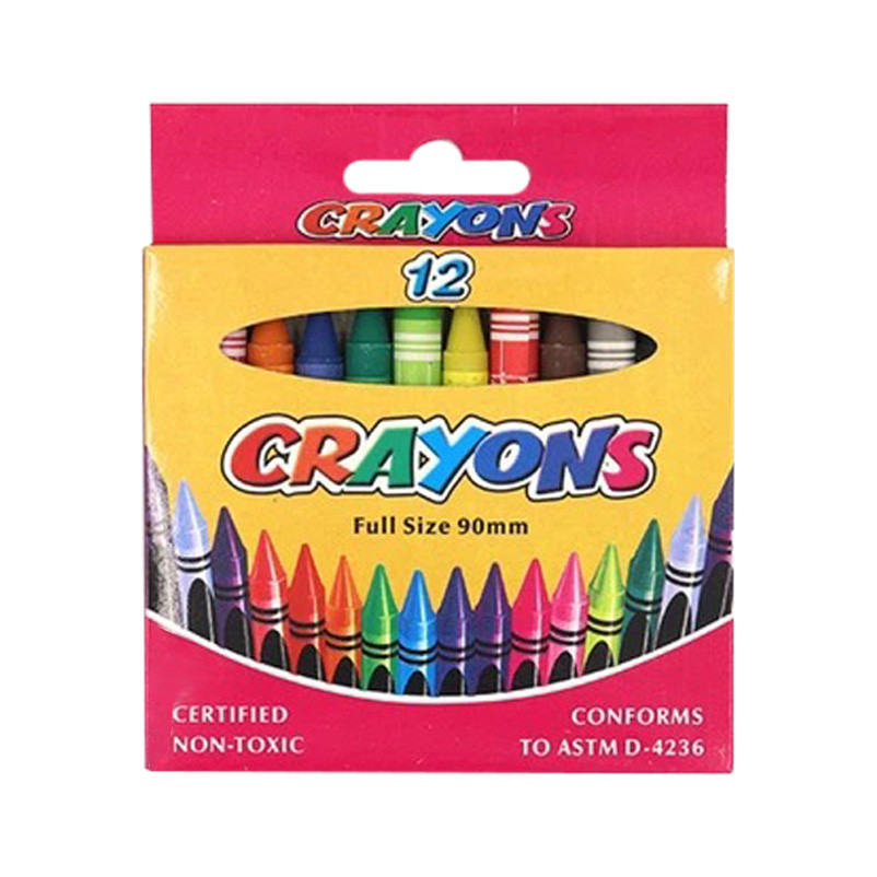 Набір дитячих воскових олівців "Crayons" 8496-12E 90 мм, 12 кольорів Вінниця - фото 1