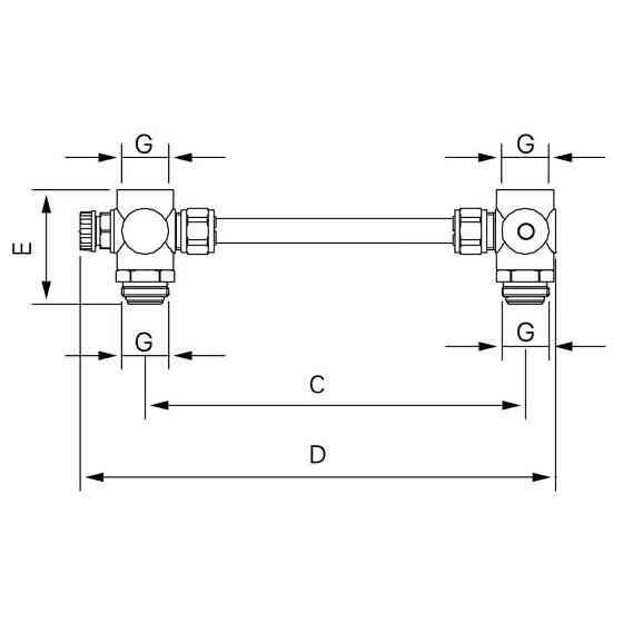 Байпас для колектора Koer KR.1024 - 1''    ( KR2924 ) 34038 Харків