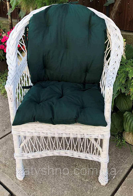 Крісло плетене ебіле з накидкою Київ - фото 6