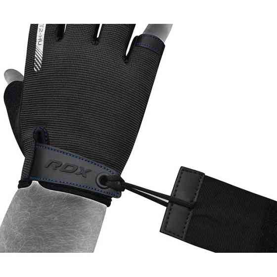 Перчатки для фітнесу RDX T2 Half Blue XL Кам'янське