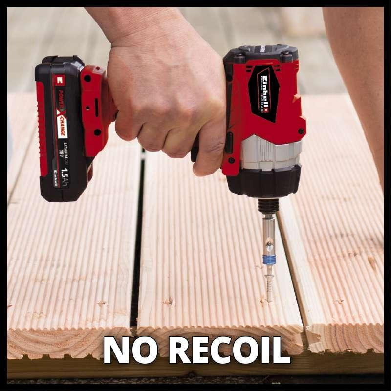 Набор ударная отвертка Einhell TE-CI 18 Li Solo + зарядное устройство и аккумулятор 18V 2,5 Ah Киев - изображение 8