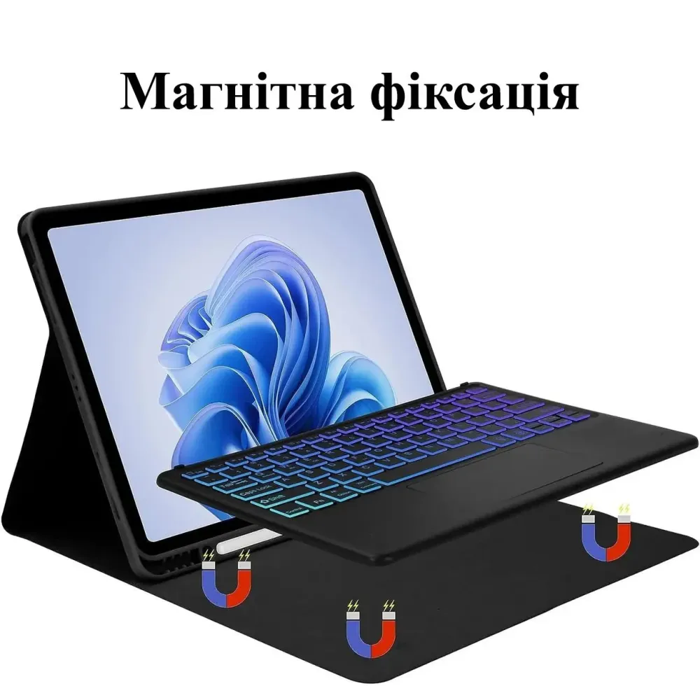 Чехол книжка iPad Pro 11 A2435 A2301 A2068 A2228 клавиатура (черный) Одесса - изображение 7