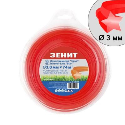 Жилка косильная Зеніт "Звезда" 3,0 мм x 74 м (3В-30-74-ОР) (40130074) Винница - изображение 1