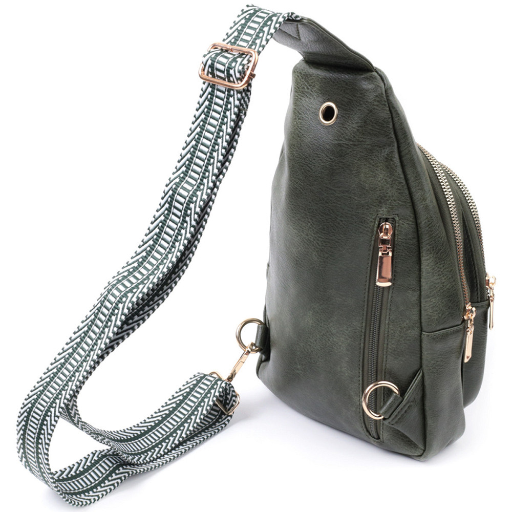 Удобная женская сумка с одной лямкой через плечо из экокожи Vintage 22756 Зеленый Киев - изображение 2