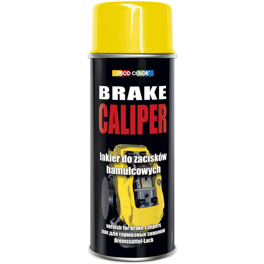 Фарба для гальмівних супортів аерозольна "Brake Caliper" DecoColor жовтий 400мл Київ - фото 1