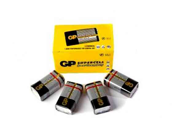 Батарейка солевая 6F22 Supercell крона 1шт ТМ GP Киев