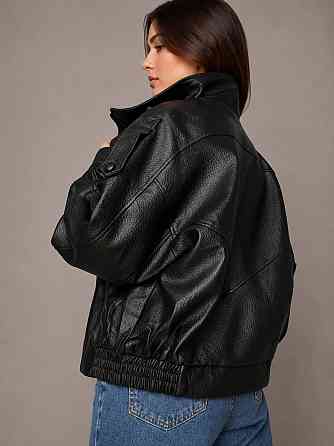 Куртка женская Lady Yep 30581 из экокожи косуха оверсайз черная, черный, S Киев