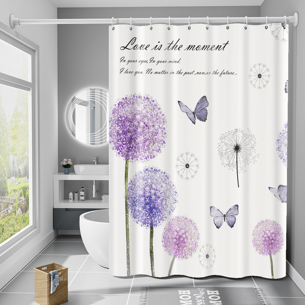 Шторка для ванны из полиэстера водонепроницаемая Bathlux 180x180 см с кольцами, занавеска для ванной комнаты Каменец-Подольский - изображение 2