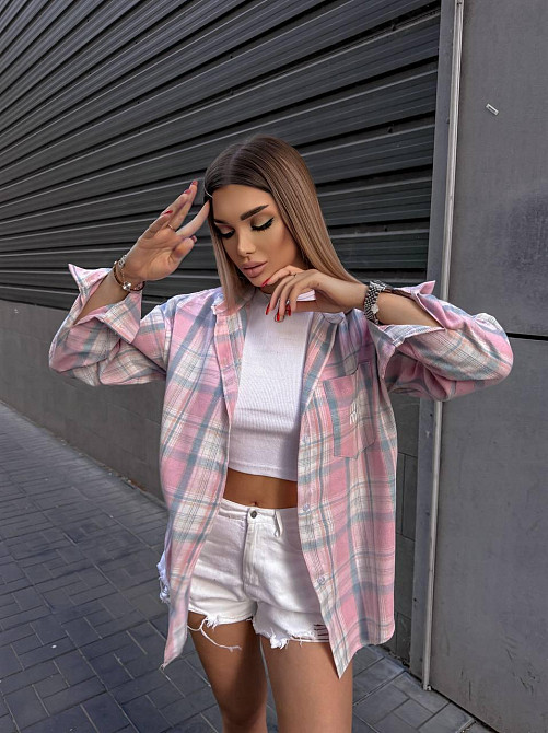 Женская рубашка в клетку (с накатом) Одесса - изображение 1