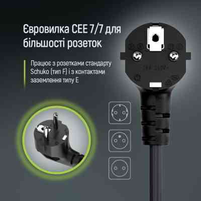 Кабель питания C13 1.8m black ColorWay (CW-CBP082-BK) Винница