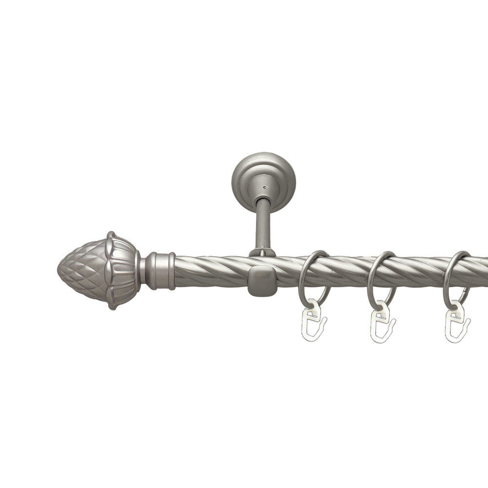 Карниз Orvit Цинара металевий однорядний відкритий скручена труба кільце металеве Сатин 19 мм 160 см (00-00023054) Львів - фото 1