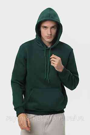 Худі чоловіче базове утеплене RAY BASIC темно-зелене (U0401M-Bottle Green) Київ
