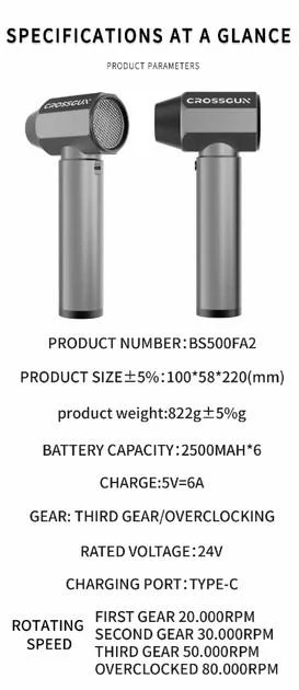 Турбо вентилятор пилосос Crossgun для чищення салону автомобіля Київ - фото 2