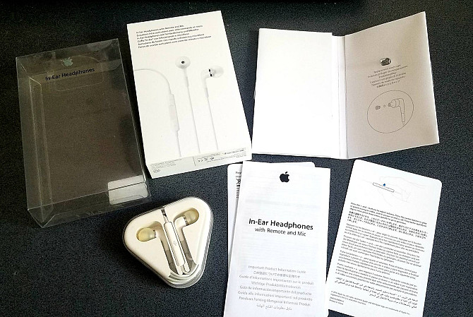 Провідні навушники гарнітура Apple ME186ZM/B з мікрофоном Луцк - изображение 1