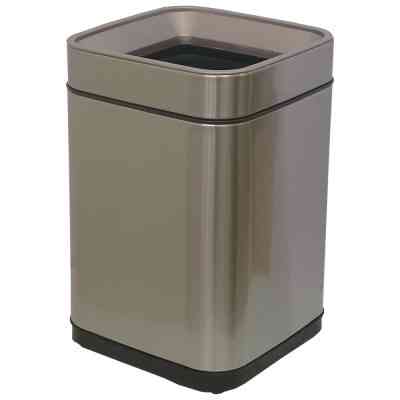 Контейнер для сміття JAH квадратний без кришки з вн. відром срібний металік 8 л (6332) Вінниця