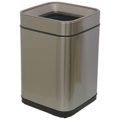 Контейнер для мусора JAH квадратный без крышки с вн. ведром серебряный металлик 8 л (6332) Винница - изображение 1