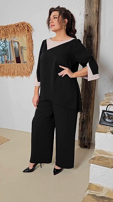 Женский повседневный классический костюм двойка крепдайвинг 52/54 Одесса - изображение 6