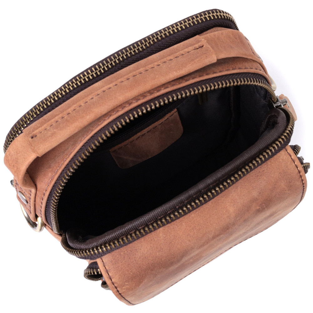 Винтажная сумка для мужчин из натуральной кожи Vintage 22811 Коричневый Киев - изображение 8