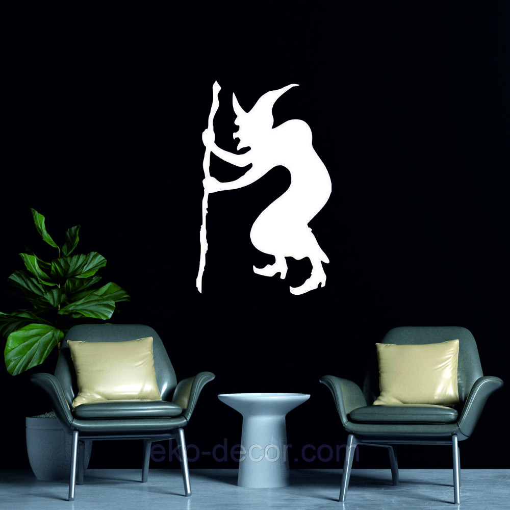 Декоративное настенное Панно «Ведьма», Декор на стену 90*56 см, Белый Киев - изображение 4