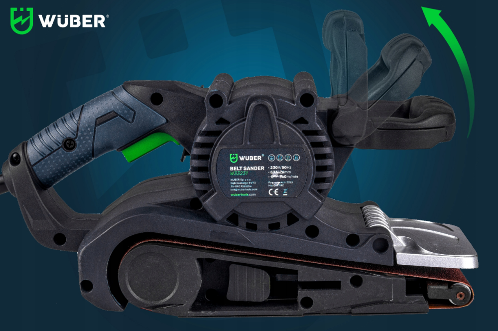 Шліфмашина стрічкова з регулюванням Wuber 1900Вт (Польща) Київ - фото 6