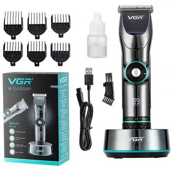 Профессиональная машинка для стрижки волос VGR V-256 + 6 насадок Киев