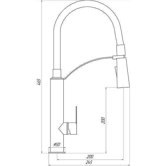 Смеситель для кухни TOPAZ BARTS TB 8817-H18 (000013604) Киев