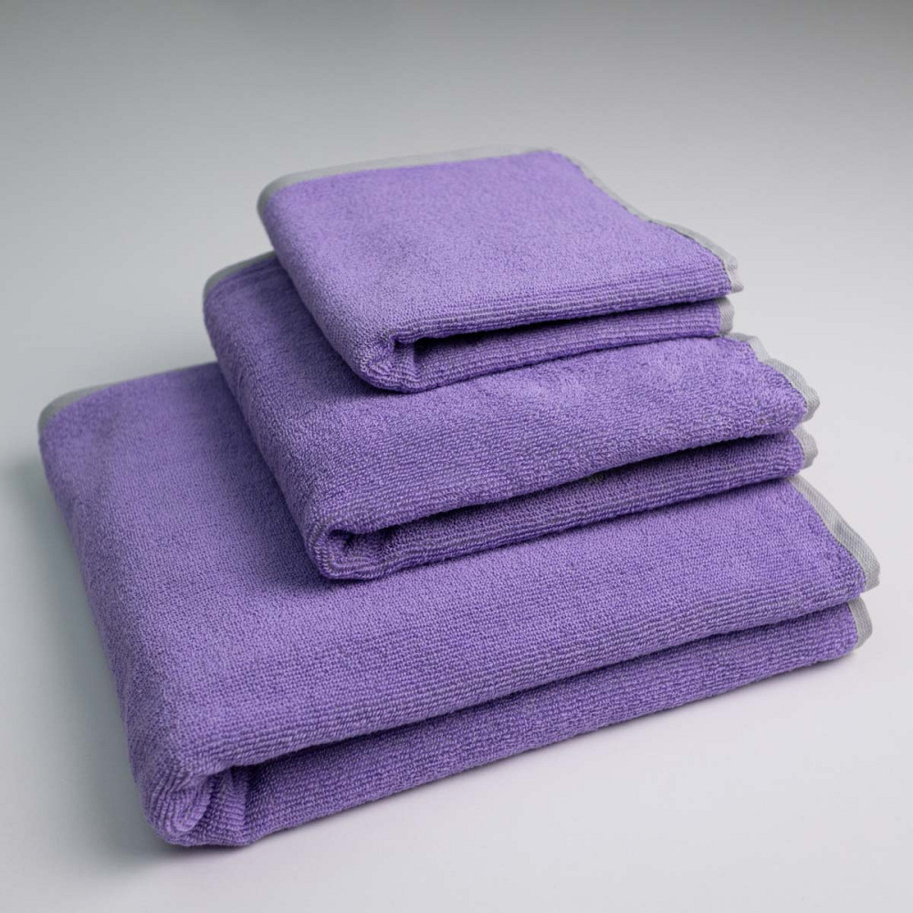 Набор махровых полотенец двусторонних Лаванда 3шт GM Textile 40х70см, 50х90см, 70х140см 400г/м2 (Лавандовый Серый) Сумы - изображение 9