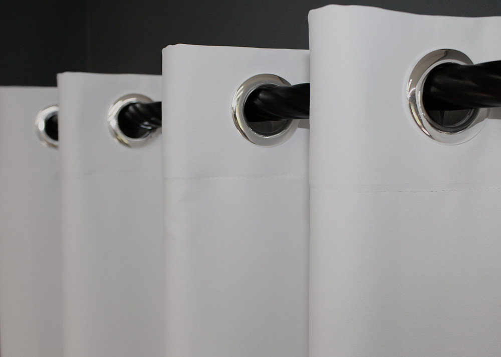 Комплект штор на люверсах VR-Textil Midnight № 1223ш 150х270 см 2 шт Світло-сірий (37-0112) Київ - фото 8