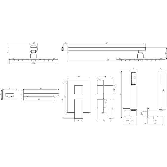 Смеситель для душа встроенный TOPAZ ODISS TO 08115-H13-WW (000028672) Киев