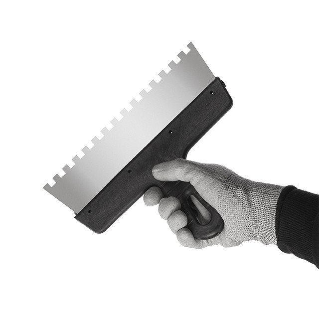 Шпатель из нержавеющей стали, 250 мм, зуб: 8×8 мм INTERTOOL KT-2258 Киев - изображение 3