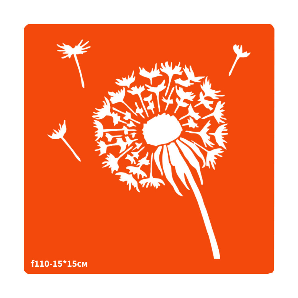 Трафарет для био-тату Одуванчик f110-15*15см, размер 15х15см Винница - изображение 1