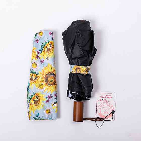 Елегантний механічний зонт з принтом, діаметр 100 см Київ