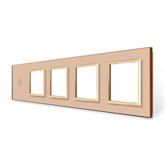 LIVOLO Рамка 5-постова для одного 1-сенсорного вимикача і чотирьох розеток (1-0-0-0-0) LIVOLO, Коломыя