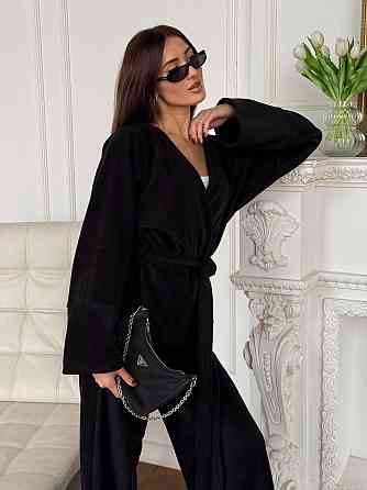 Жіночий костюм з двостороннього турецького флісу Чорний 42/46 Харків