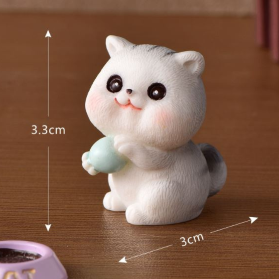 Миниатюрная фигурка Котик для флорариума, мини-сада 3.4 х 3.7 см Одесса